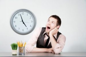 man yawning