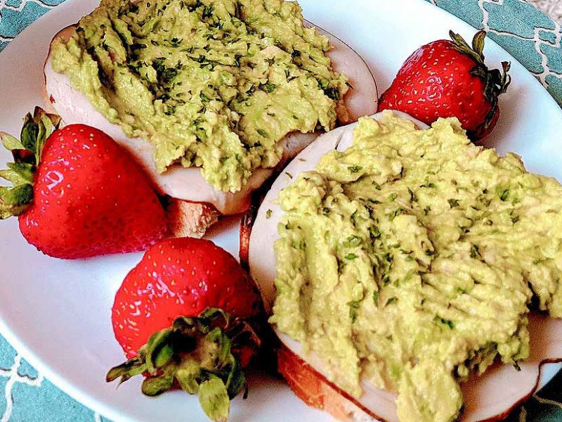 Fiber Avacado Toast and Strawberries